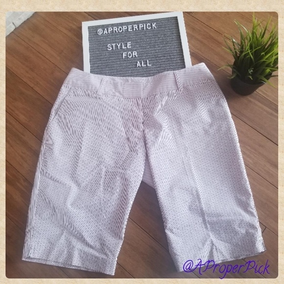 Adidas NWOT Striped Climalite Bermuda Shorts - Picture 1 of 5